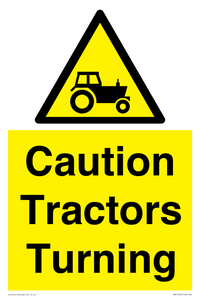 Caution Tractors Turning